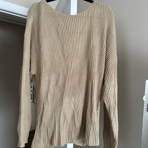 Casual Tan Knit Pullover